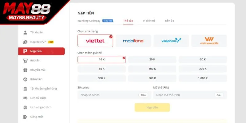 Giao dịch qua thẻ cào