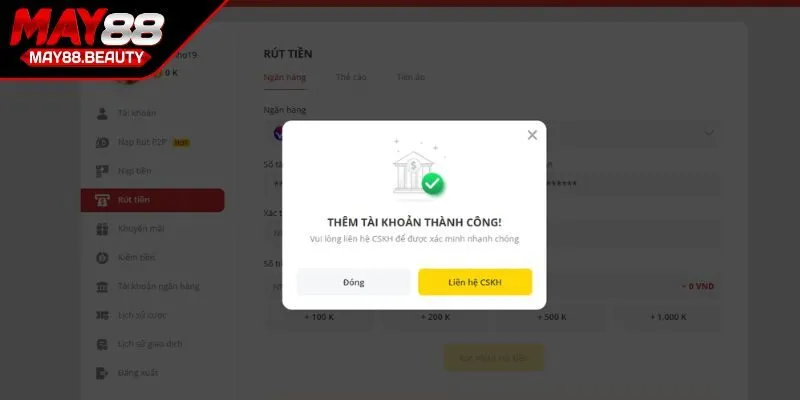 Kiểm tra thông tin tài khoản