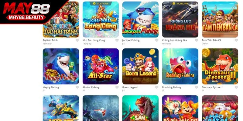 Kho game bắn cá đa dạng và hấp dẫn
