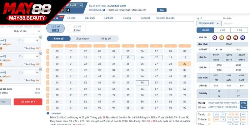 Quy trình tham gia chơi Xổ Số MAY88 dành cho người mới